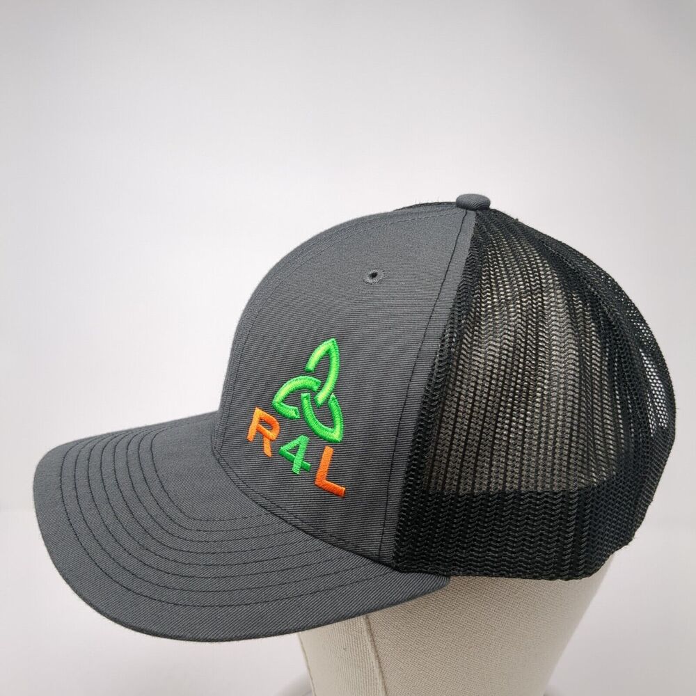 Richardson Snapback Mesh Back Trucker Hat Gray One Size R4l Logo View 3